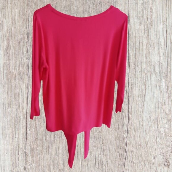 Chicos Womens long Sleeve Top Size 1 Hot Pink - Picture 2 of 14